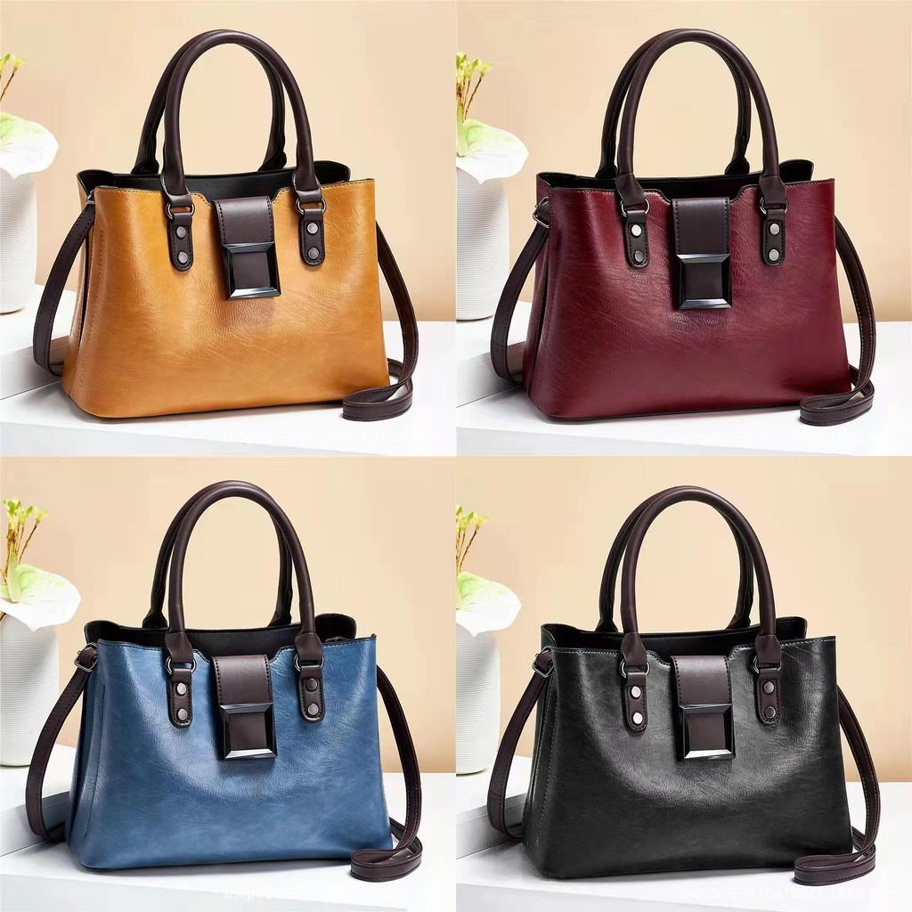 Fashionable Retro Handbag For Women Featuring Color Block Style And Comfortable Design For Everyday Use