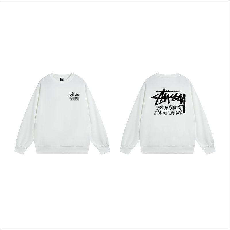 Unisex Stusy Printed Pure Cotton Round Neck Sweatshirt - Trendy, Loose, Casual Style