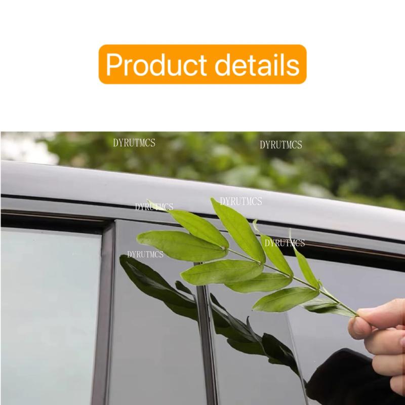 Gloss Black Pillar Posts Fit For Jetour Dashing 2022 2023 -2025 Window Decor Door Side Mouliding Trim Cover Silver Carbon