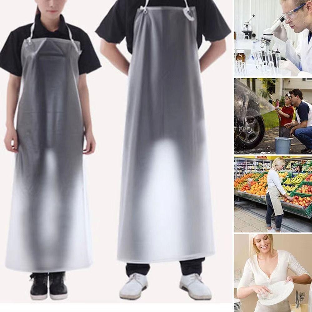 Thickened Cafeteria Apron Translucent PVC Apron New Kitchen Apron for Men Women