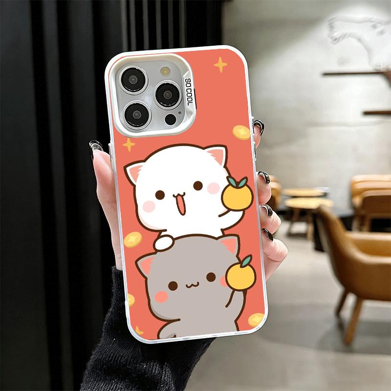 Cartoon Cute Peach Goma Shockproof Phone Case for iPhone 18 17 Air 16 16E 15 Pro Max 14 Plus 13 Mini 12 Back Cover Anti Fall Fundas