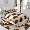 Western Farm Animal Leather Three-Piece Quilt Cover 3D Digital Printing Bedding Set