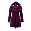 Elegant Women's Overcoat Long Jacket Warm Winter Outwear With Hooded Parka Design