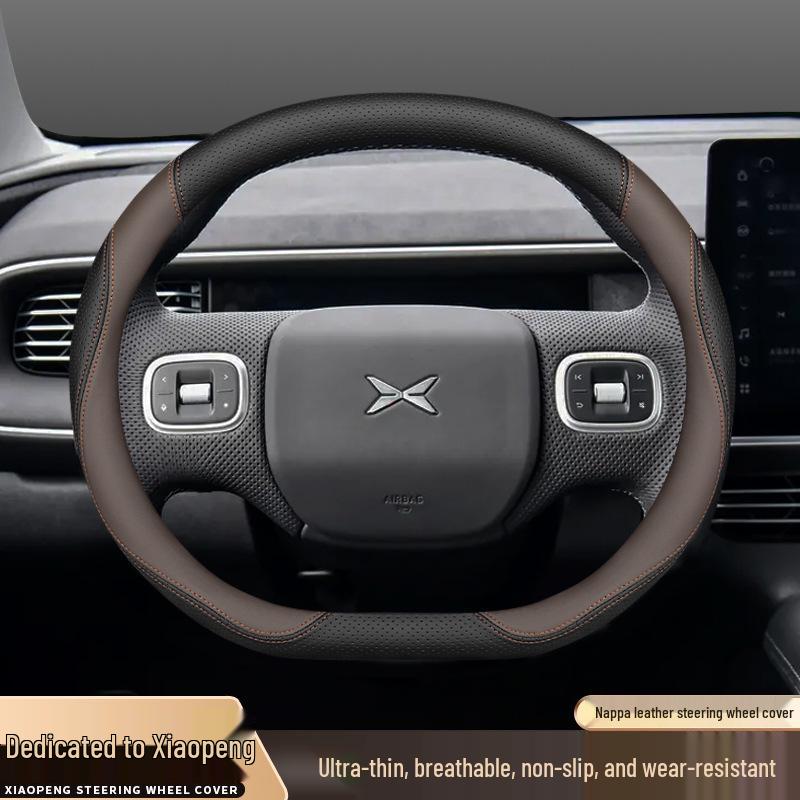 2023 Xiaopeng G6 Genuine Leather Steering Wheel Cover - Ultra-thin, Fits 22/23 New P7, P5, G3, G9