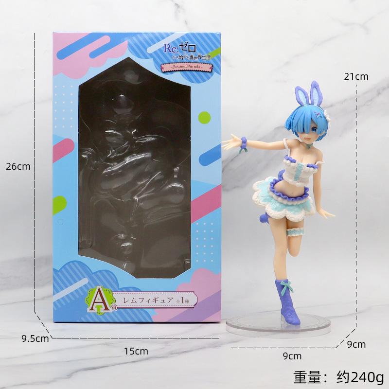 21CM Anime RE: Zero-Starting Life in Another World Tierparade Kaninchen Verkleidungsmodell Spielzeug Ram Actionfigur Geschenk Sammlung