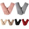 Damen Winterhandschuhe Warme Acrylstrick Reiten Büro Kaltes Wetter Warmer Handschutz Mehrfarbig