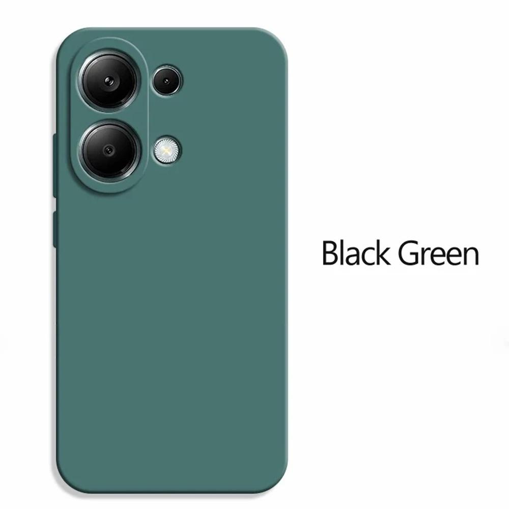 Original TPU Anti Drop Liquid Silicone Phone Cover For Redmi Note 13 Pro 4G Case For Xiaomi POCO M6 Pro 4G Lens Protection Cover