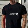 Motorrad Ropa De Hombre Herren Hurley Grafik Herren T-Shirt Moto Baumwolle Rundhals Kurzarm Hi