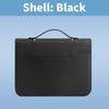 Multi-Functional A4 PU Leather Ring Binder & Zipper Handbag