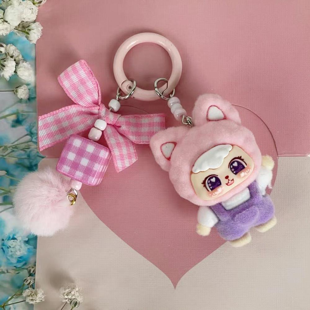 Plastic Handwave Cat Keychain With Cartoon Design For Gift And Party Decor