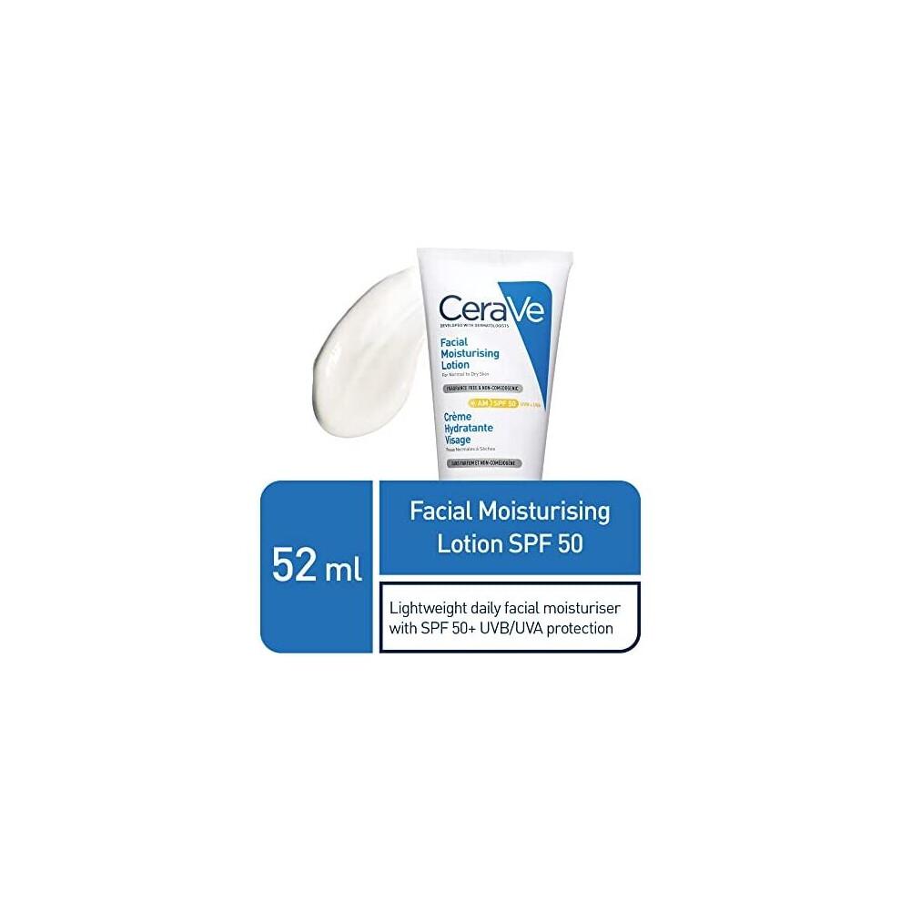 Lotion hydratante visage AM SPF50 avec Céramides & Vitamine E pour peaux normales à sèches 52ml moins