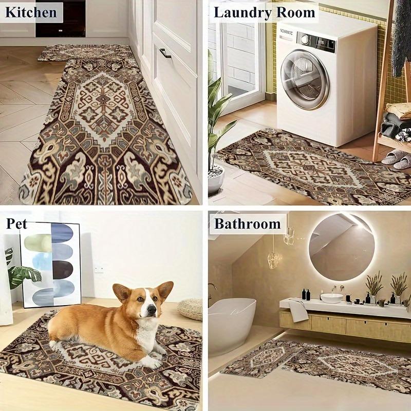 1PC Motorbike  Kitchen Rug Non-Slip Door Mats Pop Design Bathroom Rug Bath Mat Carpet for Home Sink Laundry Decor