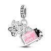 copper Pave Cubic Zircon Charm Butterfly Moon Bead Charms Charm Bead Charms Pendant Compatible With MULA Authentic Bracelets Fashion Do It Yourself Je