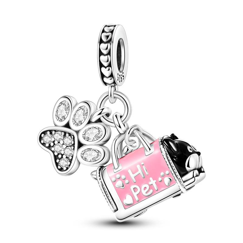 copper Pave Cubic Zircon Charm Butterfly Moon Bead Charms Charm Bead Charms Pendant Compatible With MULA Authentic Bracelets Fashion Do It Yourself Je