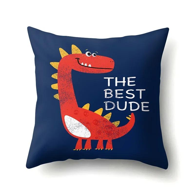 Children's Cushion Cover, Cute Cartoon, Animal Dinosaur Shark, Decorative Sofa Cushion Cover, Pillowcase