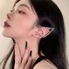 Gothic Demon Elf Wing Ear Clips Earrings for Women Retro Silver Color Irregular Dark Ear Cuff Halloween Jewelry Punk Party Gift