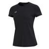 Solid Color Quick-Dry Breathable Round Neck Pullover Short Sleeve T-Shirt Women Tops Black 23500509-001
