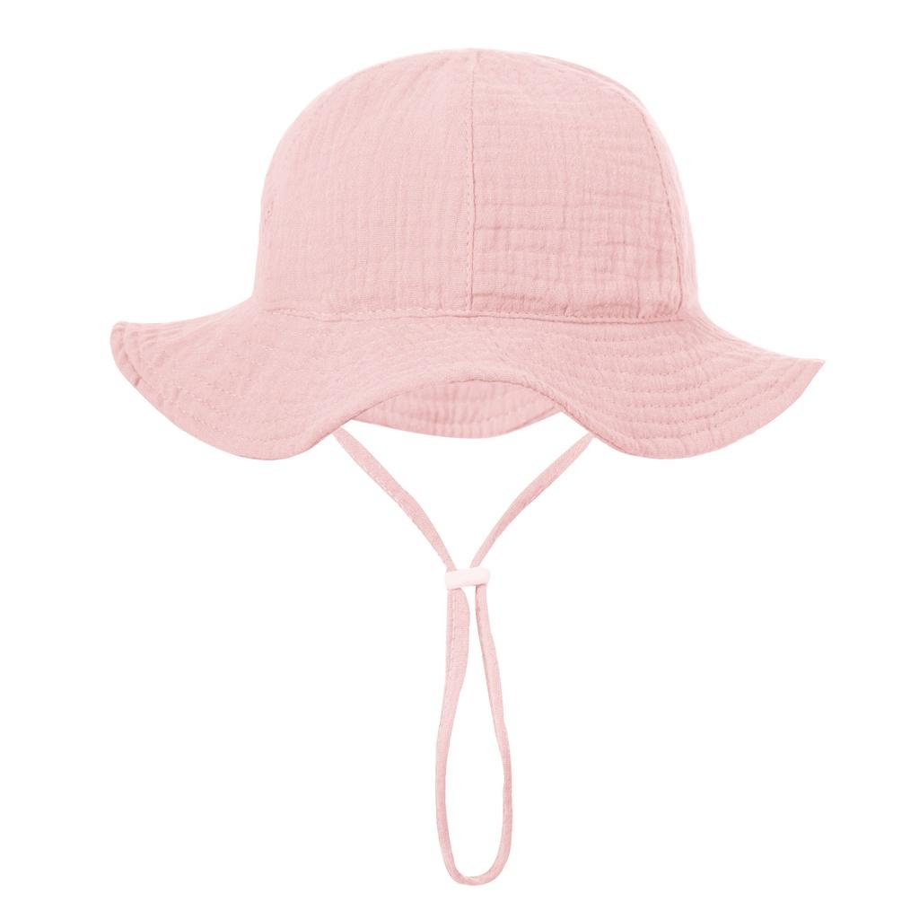 Baby Cotton Bucket Hat 2026 New Children Sunscreen Outdoor Caps Boys Girls Print Panama Hat Unisex Beach Fishing Hat for 0-12 Months