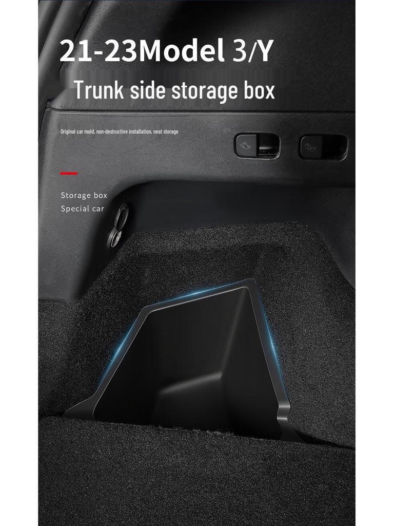 Tesla Model Y3 Upper Trunk Storage Box with Side Compartments