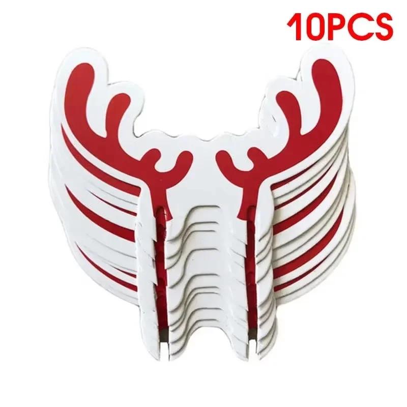 10/20/30PCS/Set 2026 New Year Christmas Festive Wine Glass Ornaments | Insertable Christmas Wine Cup Card Decorative Plugs