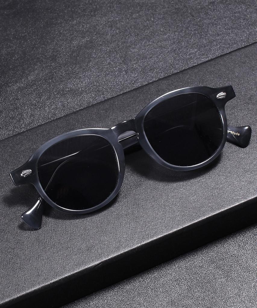 Lingkeonpeuleim Vintage524 Acetate Sunglasses Marble Gray
