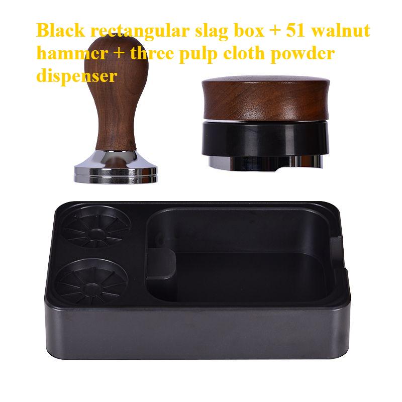Italian Coffee Machine Powder Slag Bucket Coffee Mini Slag Bucket Household Thickened Plastic Square Slag Box with Storage Set