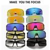 Trendige UV400 Outdoor Sportbrille Einteilige Große Rahmen Sonnenbrille Modische Radsport Sonnenbrillen Bunte Brillen