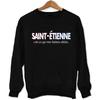 Unisex Sweatshirt - Saint-Étienne - Black - Long Sleeves - Classic Collar