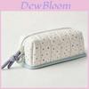 Soft Fabric Pencil Case With Rainbow Polka Dots For College Students And Professionals