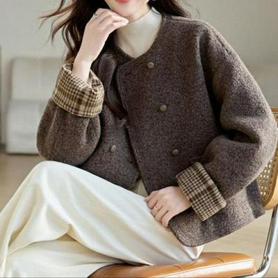 Stylish Petite Korean Coat with Thick Lining for Autumn/Winter