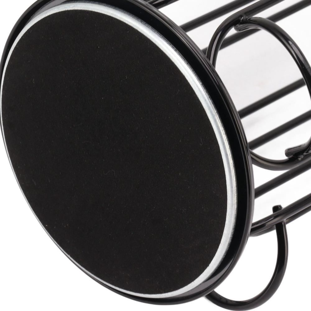 360 Degree Rotating Coffee Pod Storage Rack Black Color Coffee Pod Carousel Holder Kitchen Use