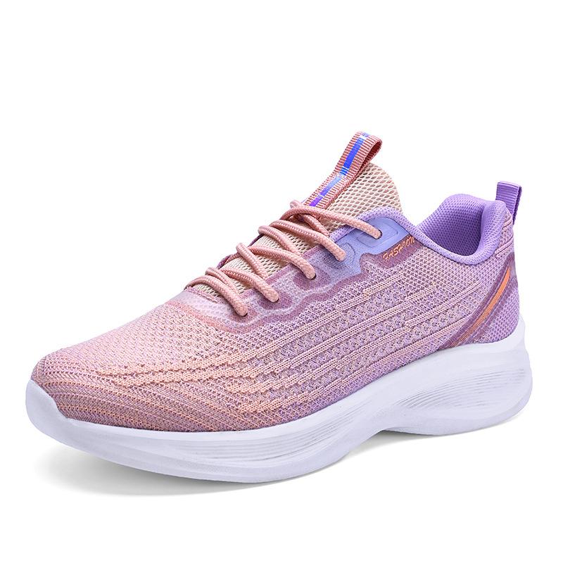 Women's Shoes New Soft-soled Lightweight Sports Shoes Women's Mesh Breathable Thick-soled Casual Running Shoes