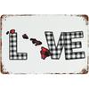 Valentine's Day Retro Metal Decorative Painting for Couples Bedroom Living Room Cafe Bar Restaurant