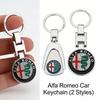 Car Keychain Metal Keyring For Giulia Stelvio Giulietta 147 159 Mito Auto Key Holder Car Accessories (2 Styles) SY1