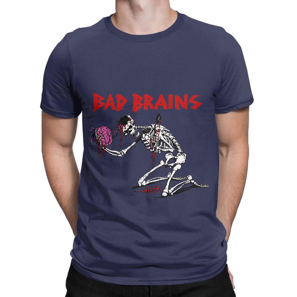 Bad Brains Punk Skull Novelty 100 Cotton TShirt Bad Brains Tees Tops For Unisex
