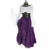Women's Off Shoulder Long Sleeve Maxi Dress Loose Fit High Waist Renaissance Medieval Cosplay Dress