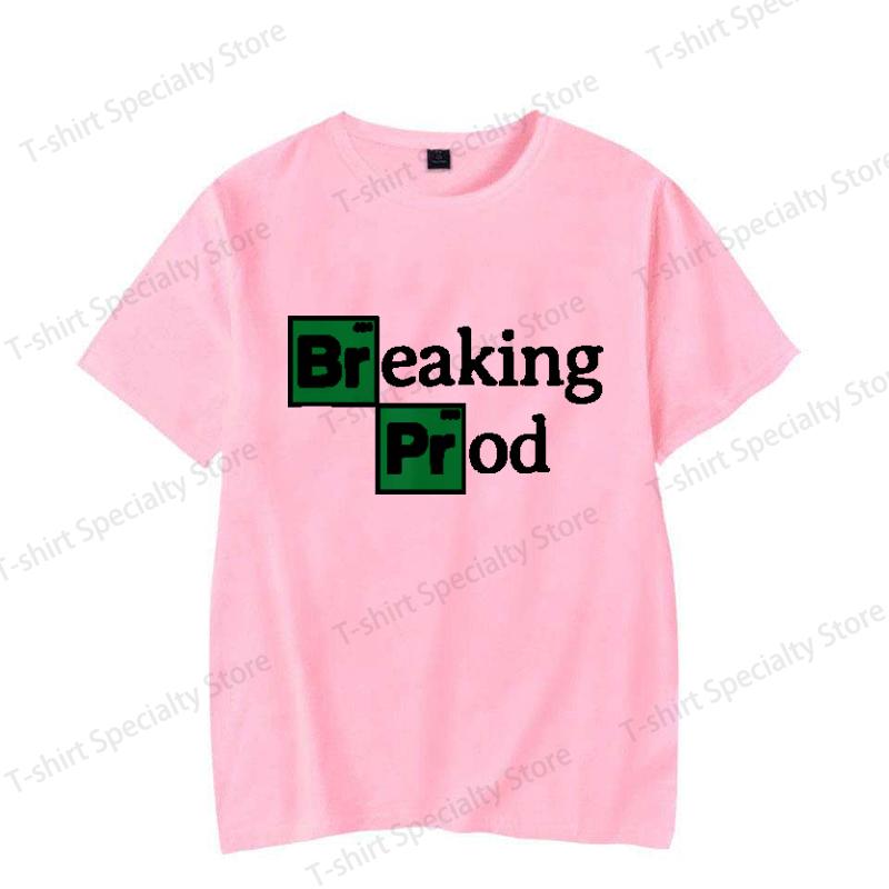Breaking Prod Lustige Devs Meme T-Shirt Unisex Damen 100% Baumwolle T-Shirts Kurzarm Tops P376