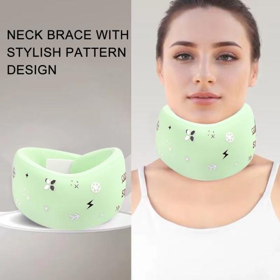 Memory Foam Neck Brace Neck Pain Spine Pressure Relief Adjustable Neck Support Wrap Portable Men