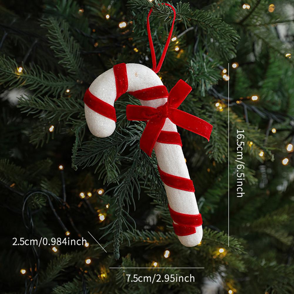 Christmas Tree Candy Cane Decoration Sweet Sparkling Candy Model with String Christmas Lollipop Cane Decorations Set for Tree