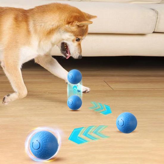 Yousheng Interaktives Hundeballspielzeug Intelligenter Springender Elektrischer Vibrations-Haustier-Hüpfball USB-Wiederaufladbar Automatischer Beweglicher Ball Hundespielzeug für Hunde Katzen