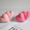 Handmade Double Heart Candle Mold Love Soap Resin Gyp Making Set Ice Chocolate Cake Baking Tool Home Decoration Mould Gifts