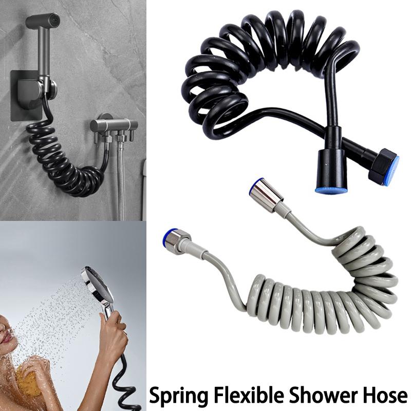 1PC Telescopic Spring Hose 1.5 Meters Long 1/2 Inch Threaded Telephone Cord Shower Hose