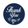 Darling Souvenir Botanical Floral 1.6 Inches Round Dark Navy BlueThank You Stickers Wedding Gift-45