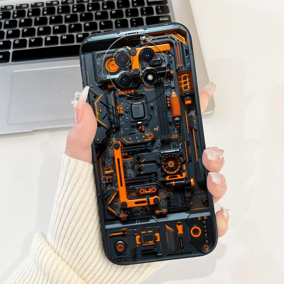 For Realme 12 5G Case For Realme 12X 5G Cover RMX3998 Luxury Fashion Flowers Kawaii Girl Cute Cat Shockproof Phone Case Funda