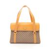 Used Old Gucci Micro GG Tote Bag Coated Canvas / Leather Brown Used Women