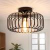 כלוב ציפורים פשוט מנורת תקרה מקורה חדר שינה סלון מסדרון אור תקרה E26 מנורות מסעדה גופים דקורטיביים AC 110V