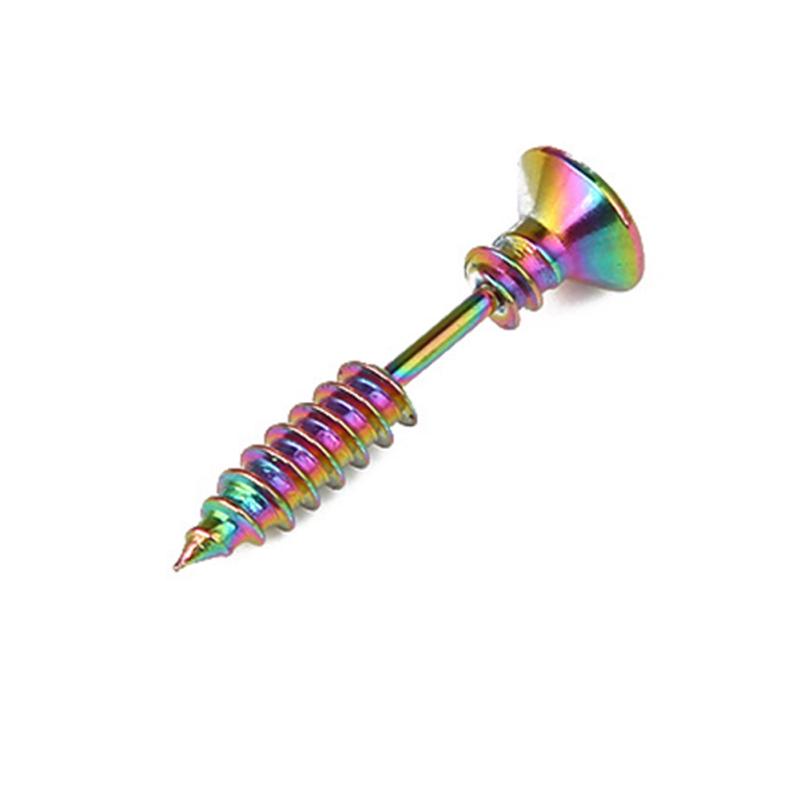 Unisex Rustfrit Stål Piercing Søm Skrue Øreringe Punk Helix Øre Piercinger Mode Smykker