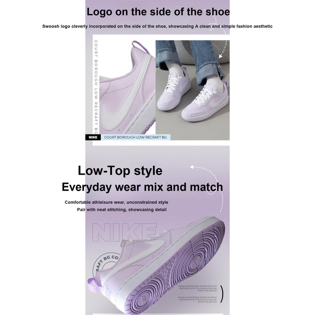 Nike Court Borough Low Recraft GS Barely Grape Kids Sneakers Purple Lilac-Bloom White DV5456-500