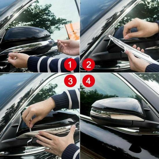 Chrome Trim Cover Set- Side Rearview Mirror For Toyota Highlander 2014- Pair