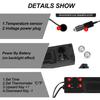 12-24V Car 3 In 1 Digital Inner & Outer Thermometer Display Car Battery Voltmeter & LCD Clock with Temperature Sensor Backlight